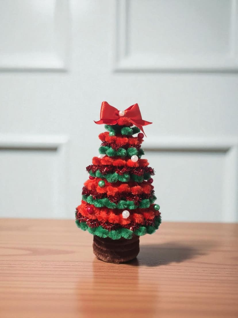 Mini Árvore de Natal Artesanal – 10 cm